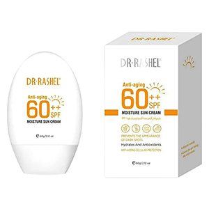 کرم ضد آفتاب بدون رنگ دکتر راشل SPF60 حجم 60 میلی‌لیتر
